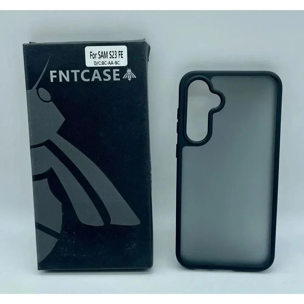 Black Translucent Back Case for Samsung Galaxy S23 FE Ultra 6.4” Military Grade